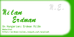 milan erdman business card